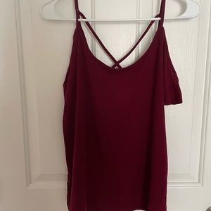 Short Sleeve Cold Shoulder Top